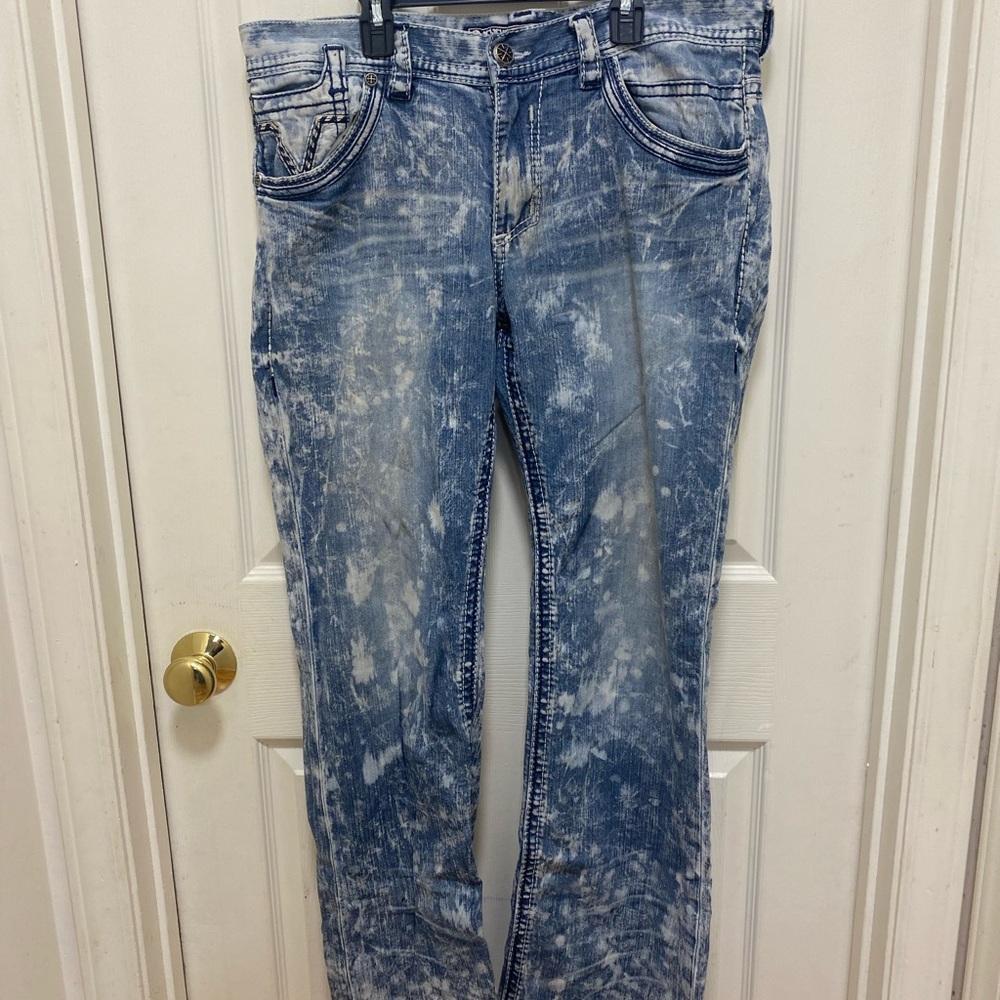 Affliction Cooper Relaxed Boot Jeans Mens Size 34x32